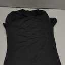 Roselux Women's Crew Neck Short Sleeve Fitted Shirts Basic Stretchy T-Shirt Summer Workout Casual Tops (Medium, Black)