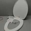 Bemis 7300SLEC Slow Close Toilet Seat, Easy Clean Hinges and Durable Plastic Seat, Made in USA, Elongated, White