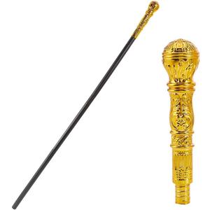 GORGECRAFT Antique Cane Vintage Walking Stick Halloween Party Decorative Cosplay Costume Cane Handle Knob Costume Accessories