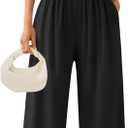 Ekouaer Jumpsuits for Women One Piece Jumpsuit Wide Leg Sleeveless Crewneck Casual Womens Romper Jumpers With Pockets 2026 Small