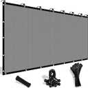 Shade&Beyond 90% Sun Shade Cloth with Grommets, 6' X 12' Pergola Shade Cover Canopy, Mesh Tarp Sun Screens for Patio, Outdoor, Garden, Backyard, Light Gray