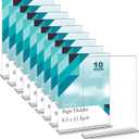EHWINE Acrylic Sign Holder 8.5 x 11, 10 Pack Double-Sided Stand up Table Top Sign Holders, Clear Acrylic Picture Frame Menu Flyer Paper Holder Display Stand for Office Business Store Wedding Party