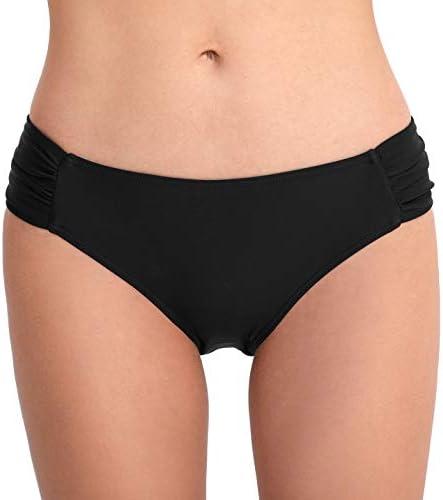 Vogueric Women's Bathing Suit Bottoms Full Coverage Ruched Bikini Tankini Bottom Swimsuit Brief Size M