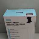 Single Serve Coffee Maker, Iced and Hot Coffee Machine for K Cup & Grounds, Compact Design, 40oz Removable Water Reservoir, 6 to 24 Oz Brew Sizes, Fits 7.3" Travel Mug, Black