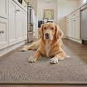 RESARE Kitchen Mats, Non-Slip Kitchen Mats for Floor, Absorbent Quick Dry Washable Kitchen Rugs in Front of Sink, Hallway, Laundry, Kitchen Floor Mat(Beige, 17"x 30")