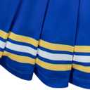 Yruiz Girls Halloween Cheerleader Costume Uniform Crop Top with Skirt Outfit (3-4Y, Blue)