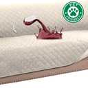 Turquoize 100% Waterproof Sofa Covers Couch Cover Sofa Cover for Dogs Couch Protector Triple Non-Slip Sofa Slipcover for 3 Cushion Couch Furniture Protector for Pets, Kids,Dog (Sofa 70", Ivory)