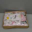 YIKUSH Floral Quilt Set Twin Size Ultra Soft Lightweight Bedspread, 2 Piece Pink Bedding Set (66"x90") with Pillowcases (20"x26"), All Season Coverlet for Bedroom & Guest Room