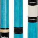 3-Piece Heavy Jump Break Cue Stick 24-25 oz, Canadian Maple Wood 14mm Crystal Tip for Jumping or Breaking (Blue)