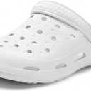 Gaatpot Womens Mens Garden Clogs with Arch Support Unisex Gardening Shoes Slip on Beach Sandals Slippers (11-11.5 Women/9.5-10 Men, White)