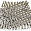 30 Sets Gutter Screws White 3304719PK 7-Inch with Stainless Steel Ferrule Durable Gutter Nails and Spikes Easy-to-Install Secure Gutter Fasteners for Renovation and Maintenance of gutters