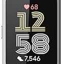 Fitbit Charge 6 Fitness Tracker with Google apps, Heart Rate on Exercise Equipment, 6-Months Premium Membership Included, GPS, Health Tools and More, Porcelain/Silver, One Size (S & L Bands Included)