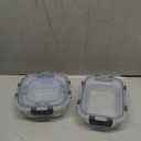 HOMBERKING 24pc Borosilicate Glass Food Storage Containers with Lids, Glass Meal Prep Containers with Leak Proof Snap Lock, Airtight Bento Lunch Boxes, Kitchen Storage (12 lids & 12 Containers) (Grey)