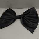 Add on Bow for Wedding Dress Decoration Detachable Satin Bowknot (Black-one Layer)