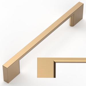 Amerdeco 10 Pack Champagne Bronze Cabinet Pulls 5 Inch(128MM) Hole Centers Kitchen Cabinet Handles Cabinet Hardware Kitchen Handles for Cabinets Cupboard Handles Drawer Pulls ZH0060