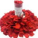 (Pre-Separated, Scented) WAKISAKI Artificial Silk Rose Petals for Wedding Flower Petals for Romantic Special Night, for Proposal, Anniversary (1,000 PCS, Dark Red)
