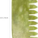 Healifty Jade Gua Sha Comb for Scalp Massage and Hair Care 3.5 Inch Natural Jade Scraping Tool for Facial and Body Relaxation Multi-Functional Crystal Hair Comb (4 Styles)