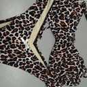Womens Bow Decor Low Rise Leopard Polka Dot Bikini Set Tie Back Underwire Bikini Top Two Piece Swimsuits 2026 (Black, M)
