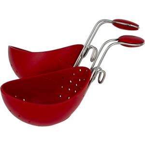 Browne & Co Cuisipro Egg Silicone Poacher Set of 2, Red