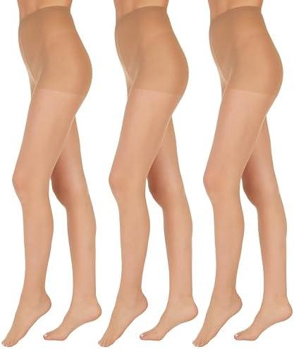 L'eggs Everyday Control Top Sheer Toe Pantyhose for All Day Comfort, 100% Nylon, 3 Piece