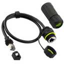 Waterproof Ethernet Adapter for Starlink Gen 3 and Starlink Mini, Starlink Gen 3 Cable Extension Adapter, Starlink Standard to RJ45 Coupler for Starlink V3/ Mini Dish and Router 2 PCS