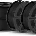 JAYO PLA 3D Printer Filament Bundle 4.4KG, PLA Filament 1.75mm Bulk, Dimensional Accuracy +/- 0.02mm, 4 Pack 1.1kg Spool Black