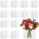 72pcs Glass Vase Cylinder Vases for Centerpieces Small Flower Glass Vases Home Decor Centerpiece Table Clear Flower Vase Decorations for WeddingHoliday 4,6,7.5,8,8,10 Inch Tall