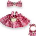 Outfits Clothes for 17cm Dolls, Accessories Overall Outfit Set for 17cm Dolls(No Doll) (Dolly Dusk Pink)