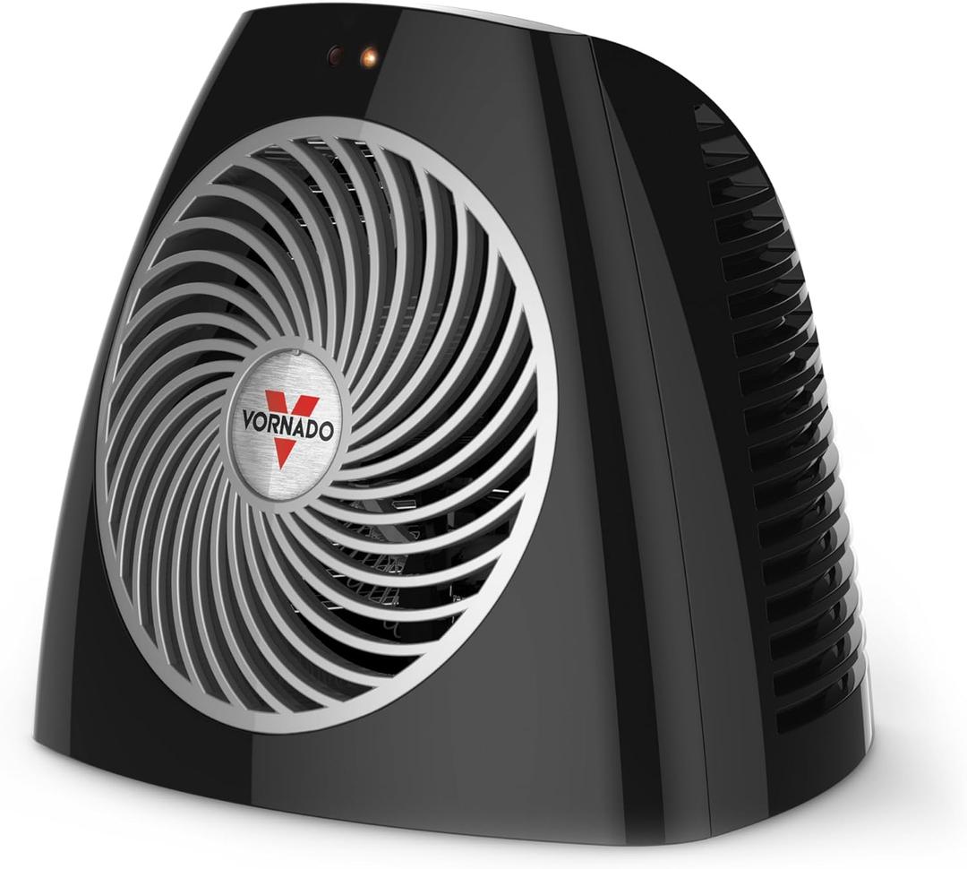 Vornado VH202 (2025) Personal Space Heater, Advanced Safety Features, 2 Heat Settings, Direct Heating, Fan Only Setting, Cool-Touch Exterior, Signature Vortex Heat Circulation, Gentle Heating, Black