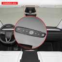 BETTERHUMZ Car Front Roof Reading Light Frame Cover for Tesla Model 3 Highland 2024 Model Y Juniper 2025 2026 for Alcantara Carbon Leather Interior Decor Trim Tuning Accessories (Carbon Fiber)