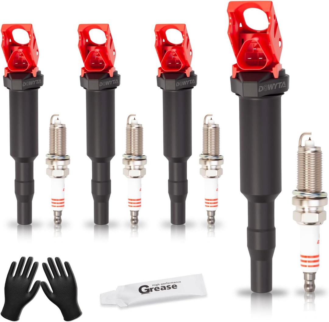 Set of 4 Upgraded Ignition Coil Park and Spark Plugs Compatible with BMW 228i 320i 328i 428i 528i xDrive X1 X3 X4 X5 Z4 Mini Cooper Countryman 1.6L 2.0L Replaces UF598 C1692