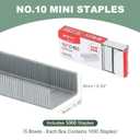2 x M&G NO.10 Staples for Stapler, 5000pcs(1000pcs Per Box) Mini Staples for Stapler #10 Smooth Stapling for Home Office Supplies, Silver