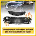 2PCS Front Upper Lower Bumper Grill Grille For Chevy Cruze 2016 2017 2018 (Cruze)