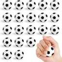 Hxezoc Mini Soccer Stress Balls 20 Packs Soccer Foam Sports Balls Small Squeeze Anxiety Bulk Toy Ball for Kids Soccer Birthday Party, School Carnival Party Supplies