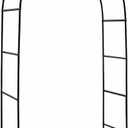 Garden Arch, Outdoor Flower Garden Arch Trellis, Sturdy Steel Arbor for Climbing Plants, Wedding Decoration, 94" H x 55" W, Black