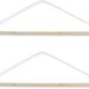 Beyeutao Wood Tapestry Hanging Telescopic Rod Wooden Tapestries Hanger Room Adjustable 16-28 Inch 2Pack Wall Hanging Bar Banner Hanger Pole with Finials.
