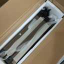 Treocho Farmhouse End Table Set of 2, Rustic Vintage Nightstand Side Table with Shelf for Living Room, Antique White & Brown