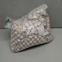 Andency Gingham Duvet Cover King, Tan Brown Ruffle Farmhouse Shabby Chic Duvet Cover, 3 Pieces Soft Pre-Washed Polyester Duvet Cover Set with Zipper Closure & Corner Ties, 104x90Inch