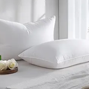 Alkyonos Hypoallergenic Bamboo Viscose Shell, Soft Standard/Queen Size Bed Pillows Set of 2 with Down Alternative Filling, OekoTex Certified, Luxury Hotel Quality for Back, Stomach and Side Sleepers