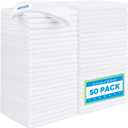 HOMEXCEL White Microfiber Cleaning Cloth 50 Pack, 12.5 x 12.5 inch Microfiber Towels for Cars, Ultra Absorbent Car Washing Cloth, Lint Free Streak Free Cleaning Rags for Car, Kitchen, and Window