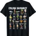Italian Brainrot Characters Funny Meme Popular Trend T-Shirt, S