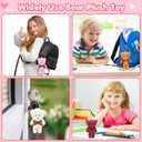 Valentines Day Cards for Kids School, 24 Packs Valentines Cards with Stuffed Mini Bear Toys, Perfect Plush Animal Key Chains for Valentines Party Favors, Ideal Exchange Gifts for Boys Girls Classroom