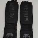 Venum Kontact Shinguards - Black/Black, One Size