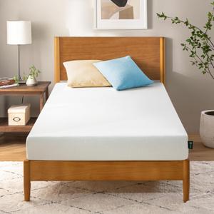 ZINUS 5 Inch Green Tea Memory Foam Mattress [New Version], Twin, Fiberglass free, Medium Firm Feel, Zoned Pressure Relief, Certified Safe Foams & Fabric, Mattress in A Box (White)