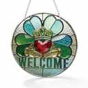 St Patrick's Day Decorations, Shamrock Tree Ornament, Acrylic Window Hanging Suncatcher, Religious Gifts, Irish Shamrock Gift, Irish Christian Gift for Friends Family