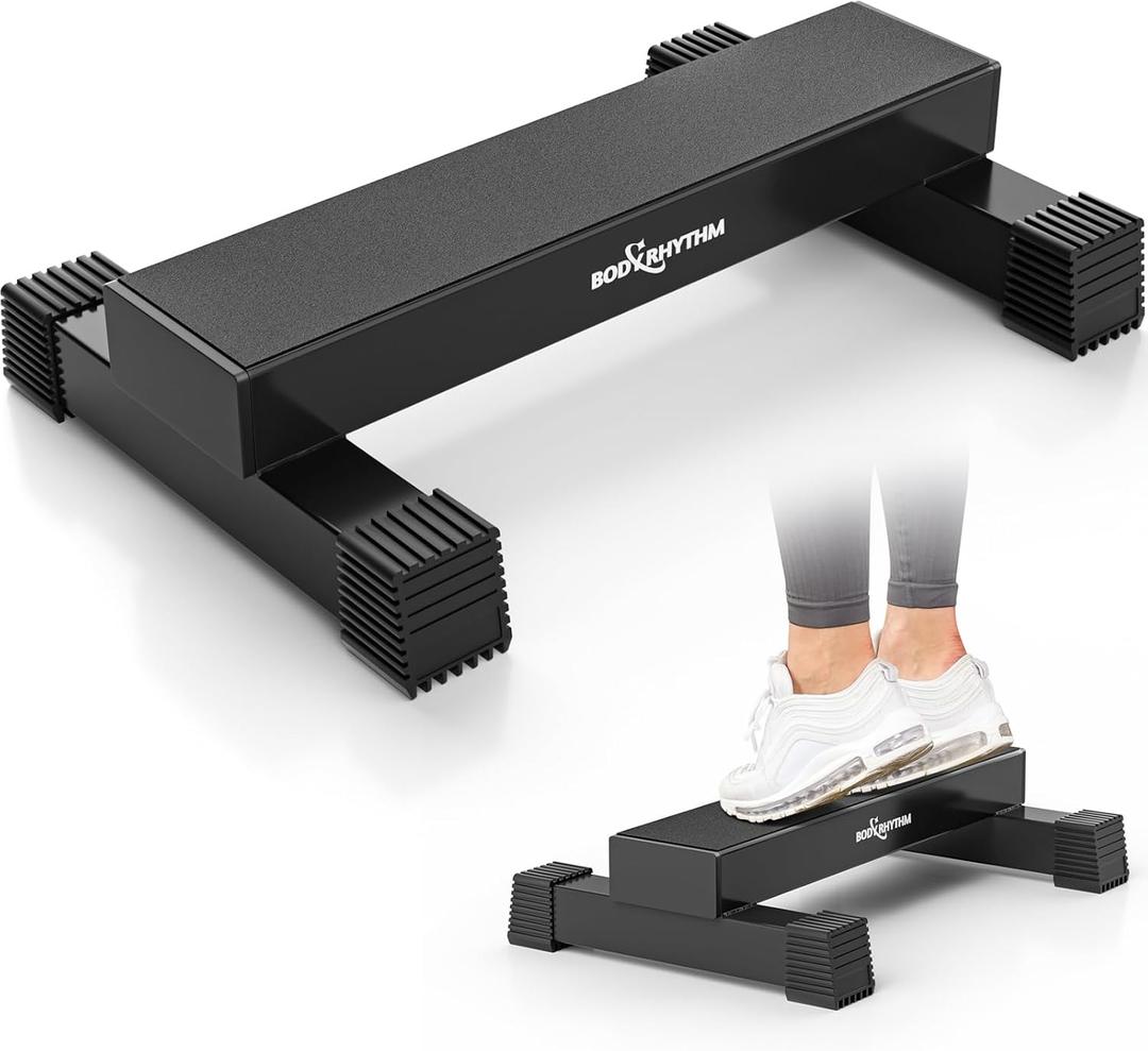 Upgraded Calf Raise Bar for Home Gym Workouts, Standing Calf Raise Machine for Calf Stretching, Squating, Foot Stretching, Anti-Slip Solid Calf Block, Ankle Calf Stretcher. (Black)