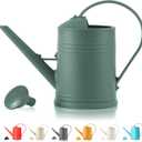 Plastic Indoor Watering Can with Sprinkler Head - 68 oz, 1/2 Gallon (Dark Green)