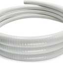 Flexible PVC Spa Hose for Cold Plunge or Ice Baths, 3/4" Schedule 40 White Tubing (12 Foot)
