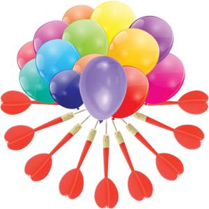 Dart Balloon Game for Kids by GAMIE - Jumbo Fun Set includes 144 dart Balloons and 11 Plastic Darts with Copper Tips - Exciting Outdoor Game for Children & Adults - Best Birthday Party & Backyard Fun