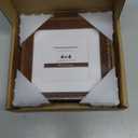 MIBYIBER 4x4 Square Picture Frame, Solid Walnut Wood Photo Frame with Mat for 2.5x2.5 or 4x4 Photos, Real Wood Square Frame with Tempered Glass for Wall or Tabletop Display, Rustic Decoration